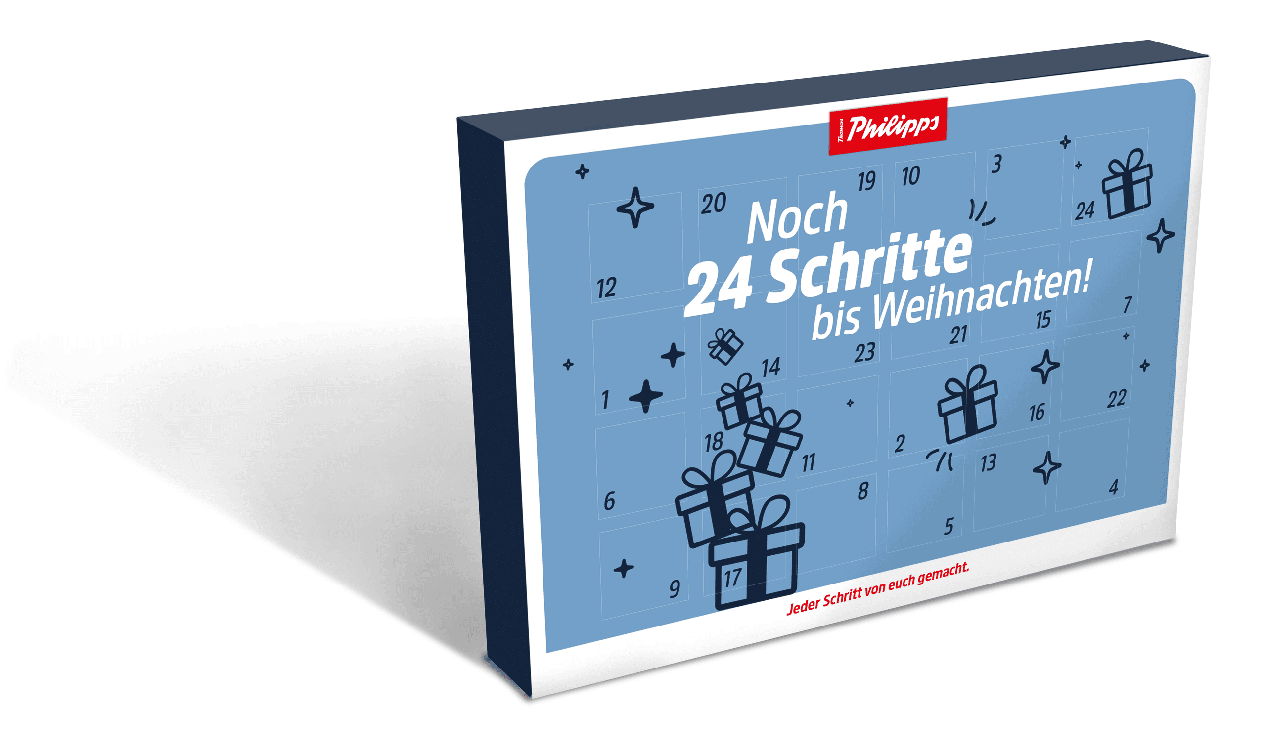 Thomas Philipps Adventskalender im Corporate Design als Weihnachts-Incentive für Mitarbeitende