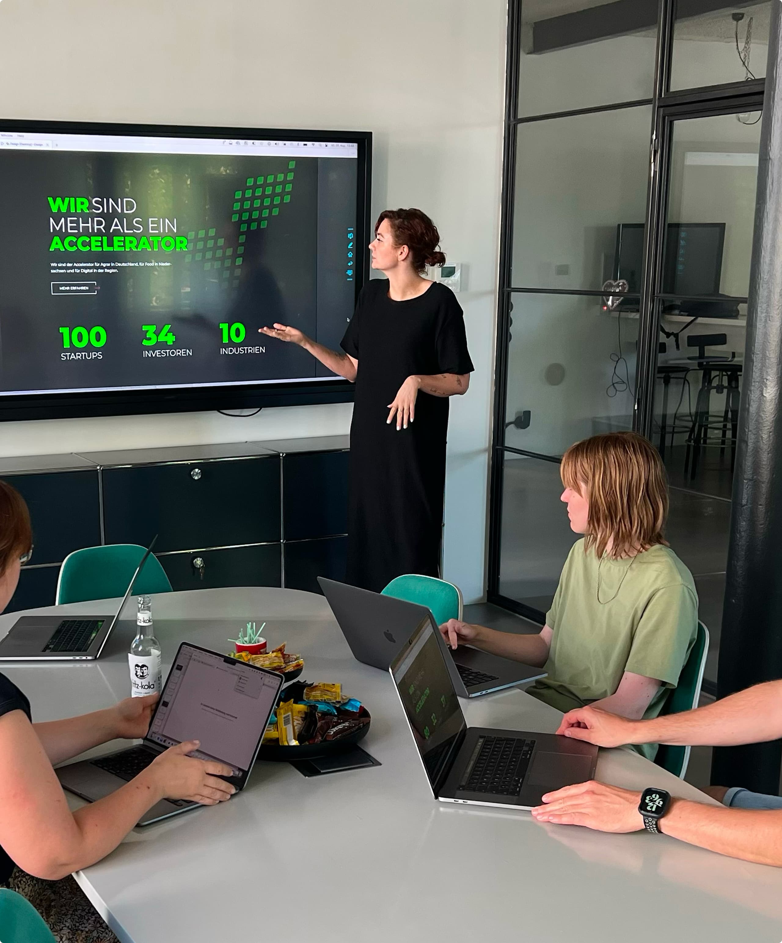 Workshop-Präsentation zur Seedhouse-Positionierung während der Website-Entwicklung