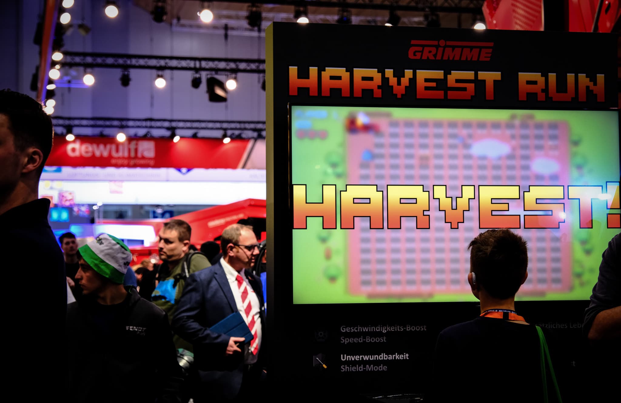 Präsentation des Harvest Run Branded Games von Grimme auf der Agritechnica-Messe