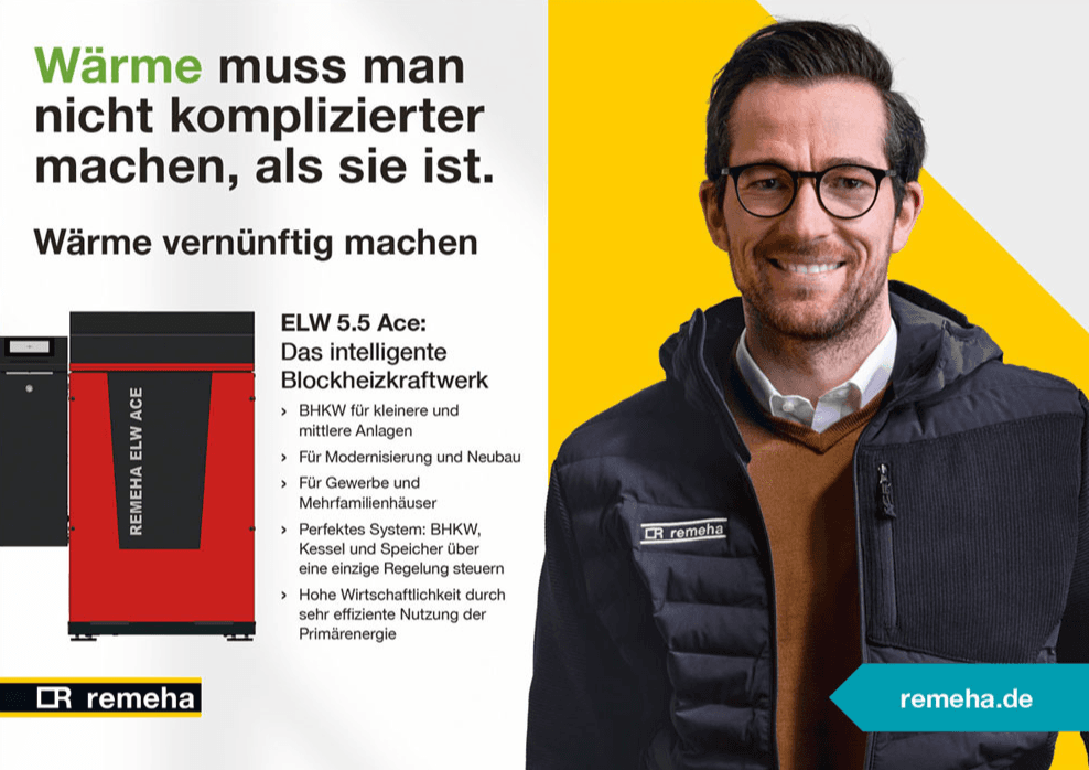 Wärme muss man nicht komplizierter machen, als sie ist. – Wärme vernünftig machen – ELW 5.5 Ace: Das intelligente Blockheizkraftwerk