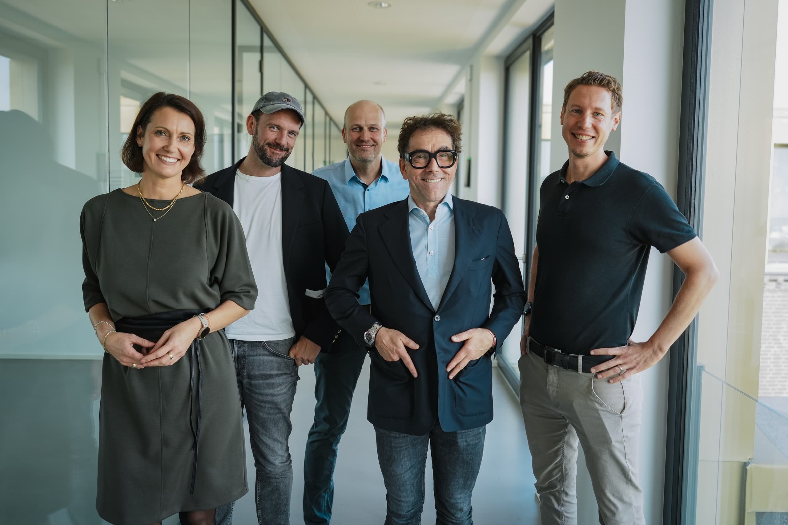 Das neue Management-Team von MUUUH!: Stefanie Link, Ben Ellermann, Dr. Christian Stallkamp, Jens Bormann und Dr. Martin Wistuba