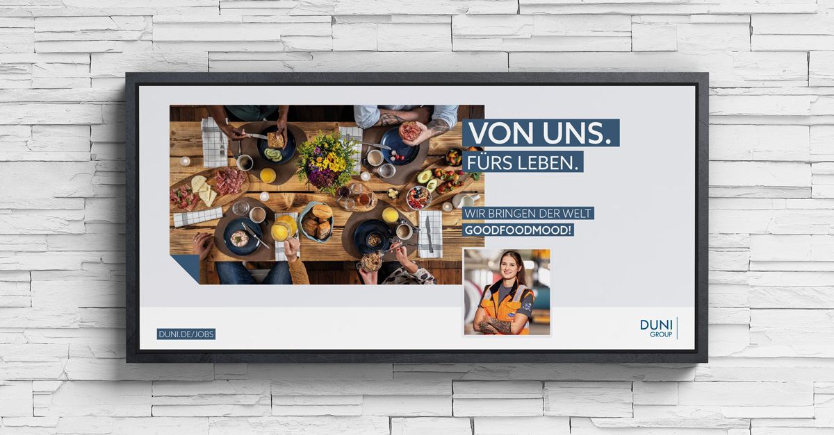 Duni Motiv Mitarbeiterkampagne auf Großfläche