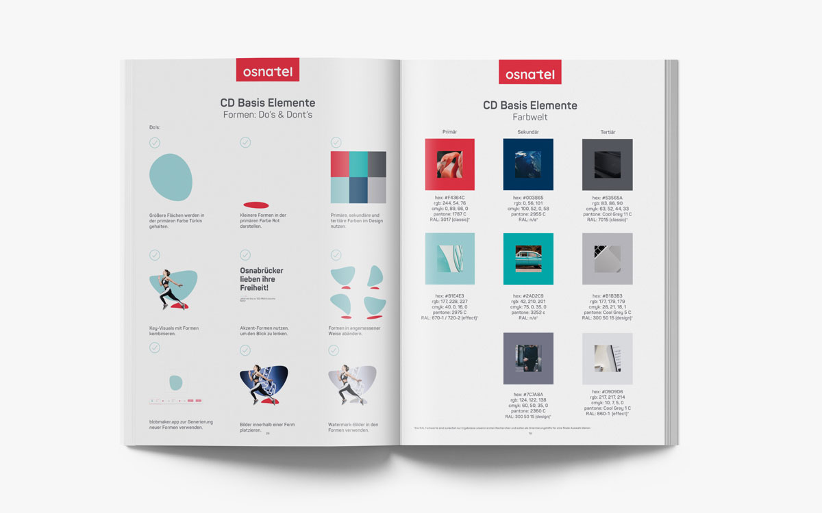 Einblick in das neue osnatel Corporate Design Manual