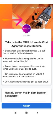 bewerbung insta