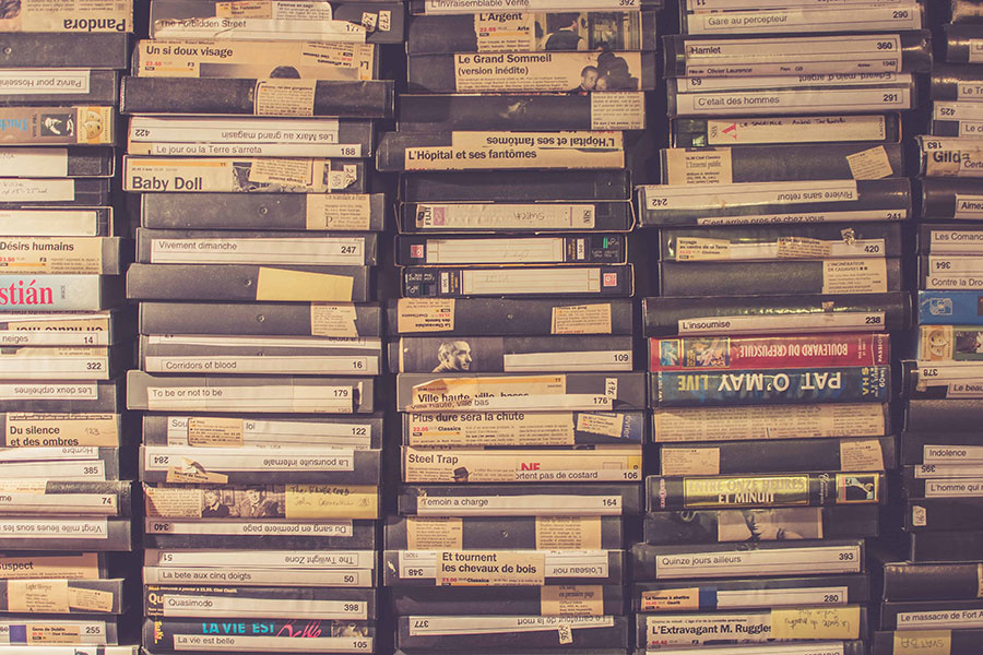Old video cassettes