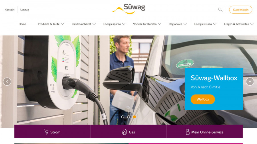 Website der Süwag Energie