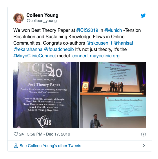 Tweet von Colleen Young